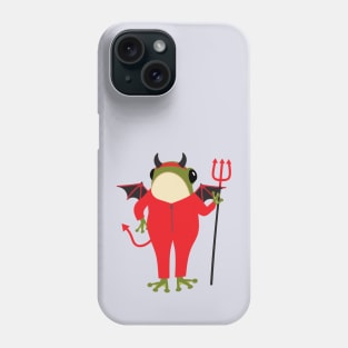 Frog in a devil Halloween costume Phone Case