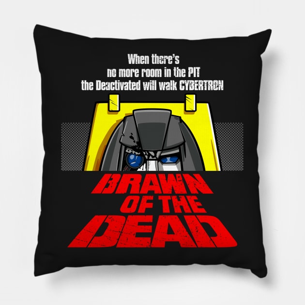 Brawn of the Dead Pillow by boltfromtheblue