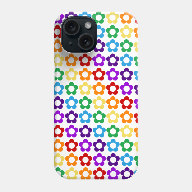 Rainbow hippie flowers Phone Case by LemonBox