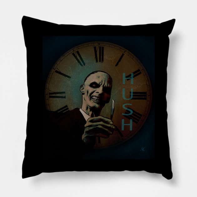 Hush Pillow by RG Illustration