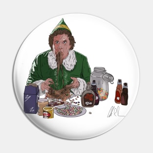 ELF: Buddy Eating Sketti Pin