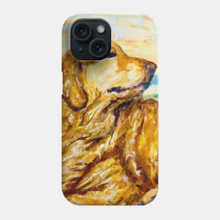 Golden Retriever in the style of Paul Gauguin Phone Case