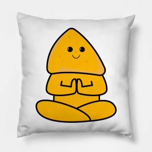 International yoga day with cute nachos character Pillow