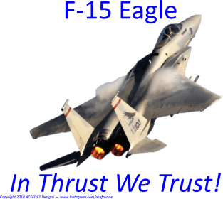 F-15 Eagle afterburner In Thrust We Trust Magnet