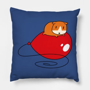 Red Balloon and Guinea Pig Pillow