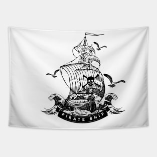 Pirate ship gift Tapestry