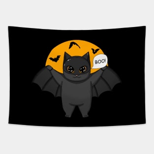 The Bat Neko Black Version Tapestry