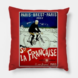 Tour De France Vintage 1898 Bicycle Racing Print Pillow