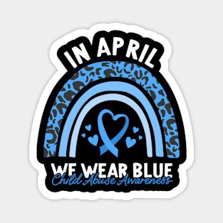 Child Abuse Prevention Awareness Month Blue Ribbon gift idea Magnet