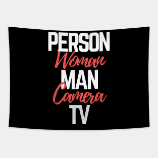 #personwomanmancameratv Person Woman Man Camera TV Tapestry