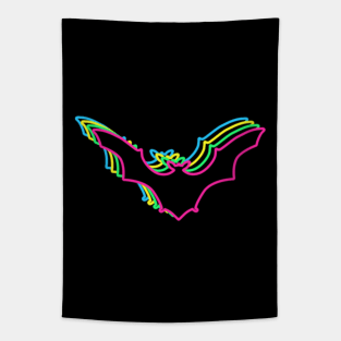 Bat 80s Neon Tapestry