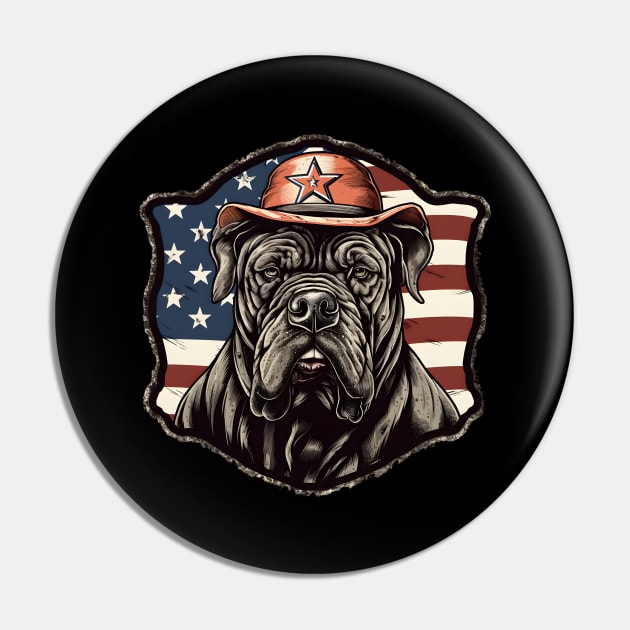 Patriotic Mastiff Pin by NatashaCuteShop