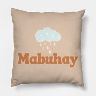 Proud Philippines Mabuhay with cute cloud Pillow