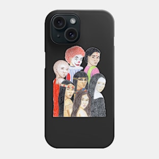 Many Faces, Many Lives- Light Green Phone Case