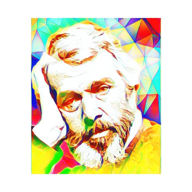 Thomas Carlyle Colourful Portrait | Thomas Carlyle Artwork 6 by JustLit