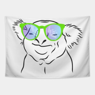 happy Koala with colored glasses Tapestry