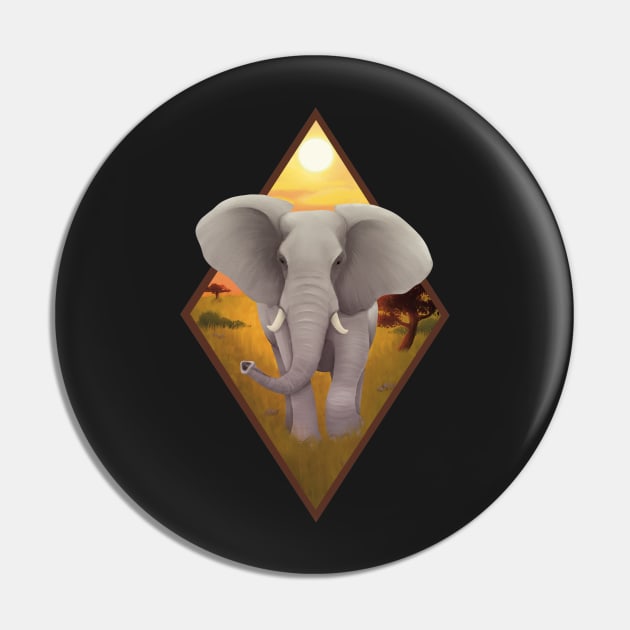 Realistic African elephant Pin by TimeSkiff