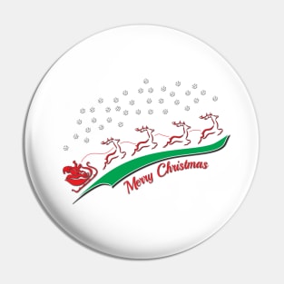 Santa's Sleigh Swoosh Pin