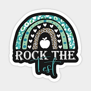 Rock The Test Rainbow Magnet