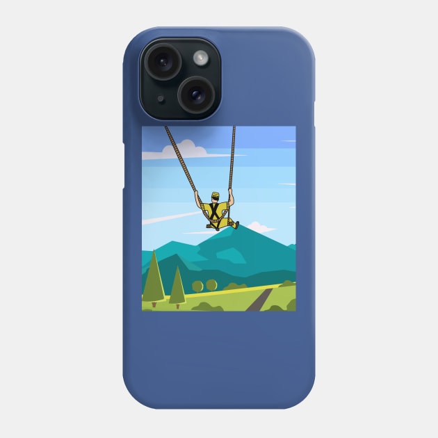 Bungee Jumping Jump To Freedom Phone Case by flofin