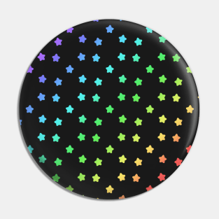 Black Rainbow Stars pattern Pin