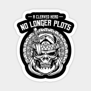 Vikings - A Cleaved Head No Longer Plots - Viking Skull Magnet