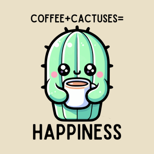 Cactuses & Coffee is Happiness T-Shirt