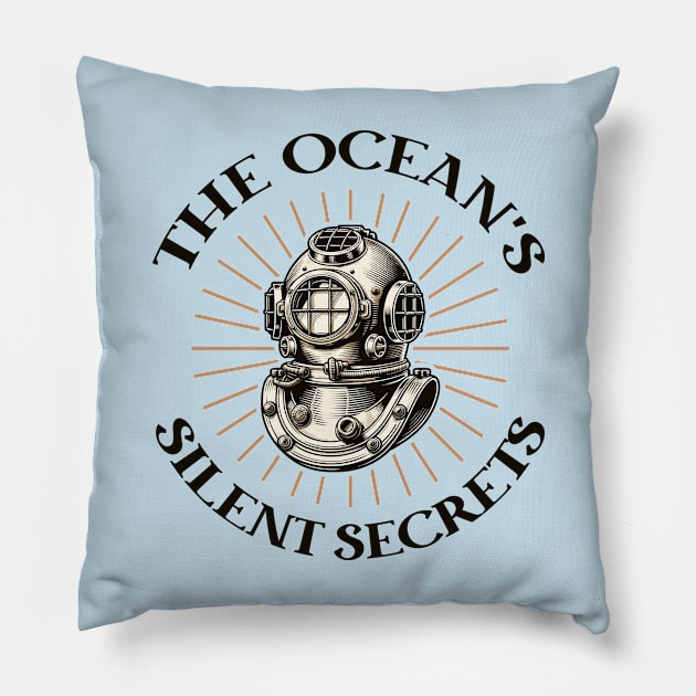 Diving helmet Pillow by Art_Boys