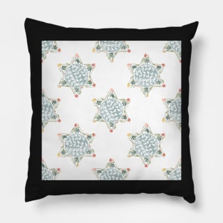 Floral Sheriffs Star Pillow