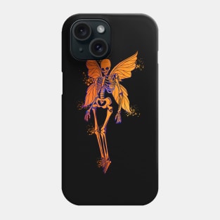 Colorful fairy skeleton with fairy wings - Fairycore Phone Case