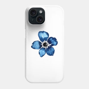 Watercolor Amemones and Greenery Phone Case