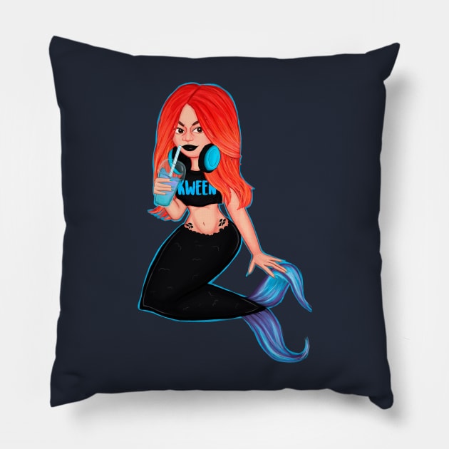 Mermaid Teen Pillow by TeeAgromenaguer