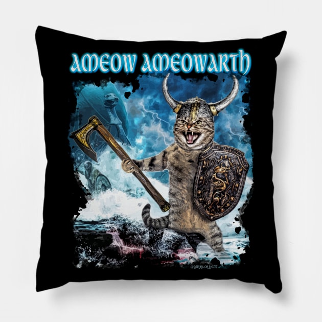 Ameow Ameowarth ))(( Metal Cats Tribute Pillow by darklordpug