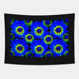 Brilliant in Blue pop art Tapestry