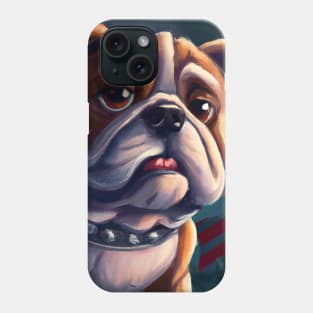 Cute Bulldog Drawing Phone Case