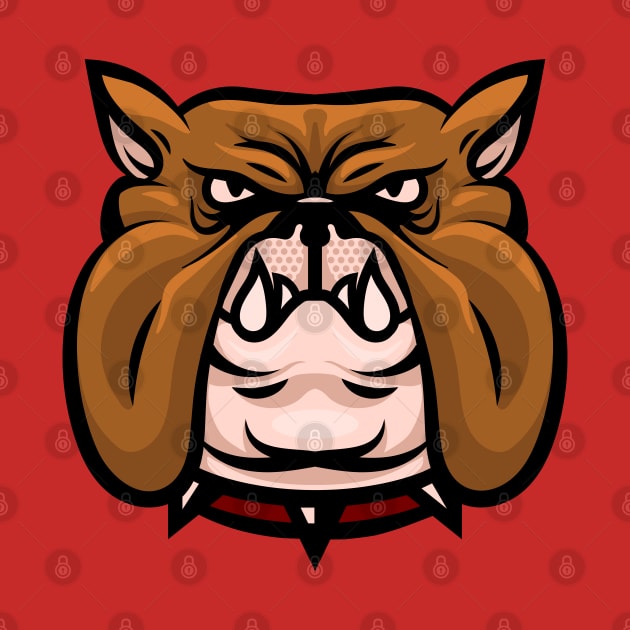 Bulldog Head by Mako Design 