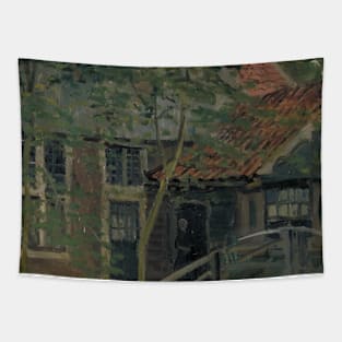 Footbridge at Zaandam by Claude Monet Tapestry