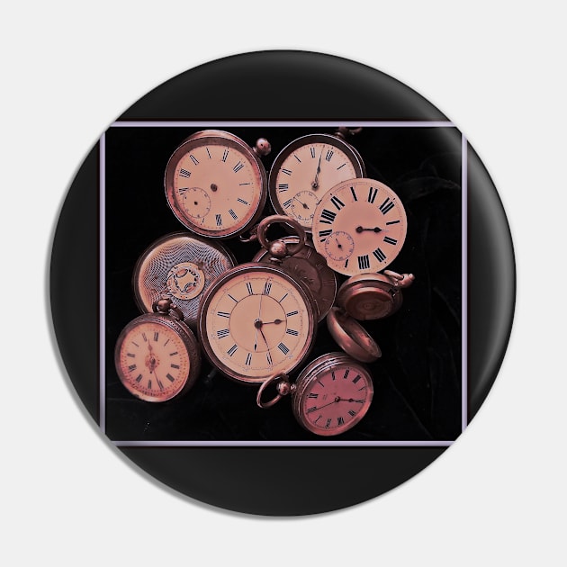 Pocket Watches and Compass Pin by Alchemia