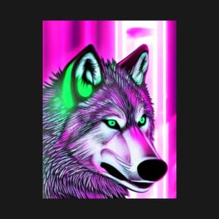 wolf cyberpunk full color T-Shirt