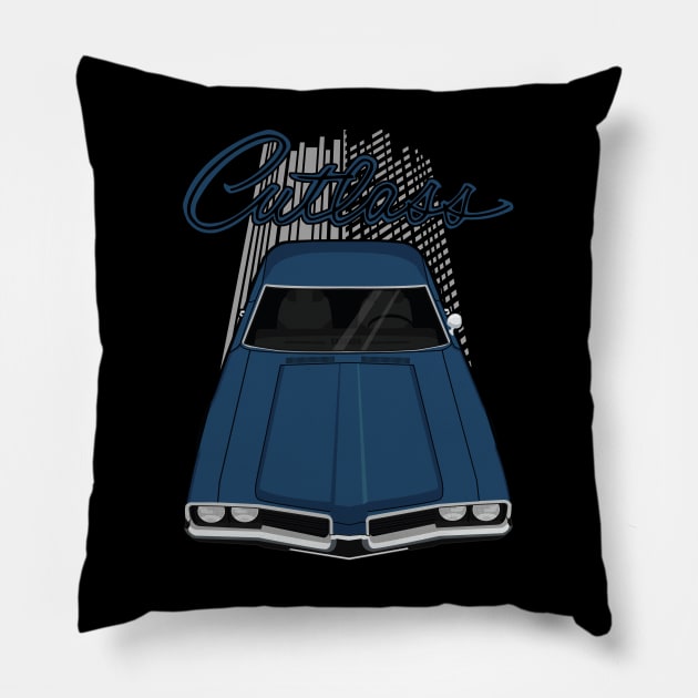 Oldsmobile Cutlass 1969 - turquoise Pillow by V8social