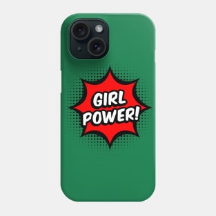 Girl Power! - Red comic style - L Phone Case