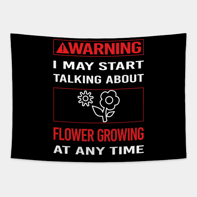 Red Warning Flower Growing Tapestry by Happy Life