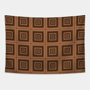 Milk Chocolate Bar Square Pattern Tapestry