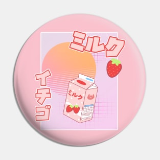 Strawberry Milk Kawaii Aesthetic Chibi Pastel Gift Pin