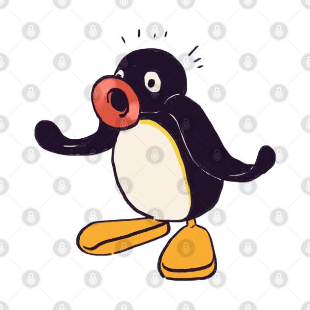 surprised noot penguin meme / pingu by mudwizard