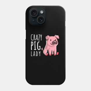 Crazy Pig Lady Phone Case