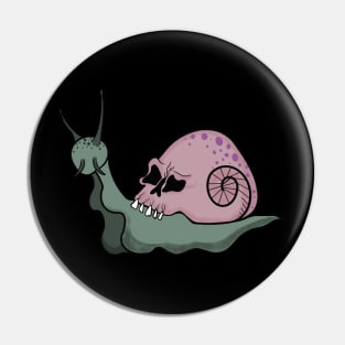 Skull snail Pin