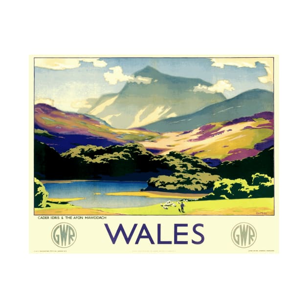 Vintage British Travel Poster: Wales via Great Western Railway by Naves