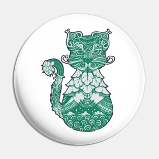 ornament decorative cat illustration Pin