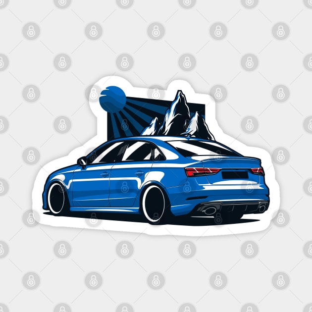 Blue A3 RS3 Magnet by KaroCars